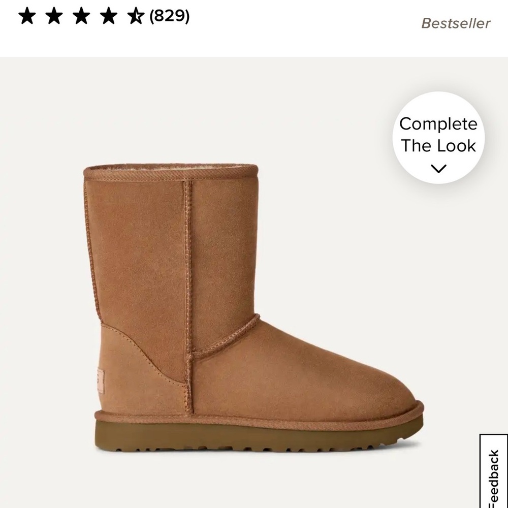 UGG Tan Boots with Cream Fur Lining